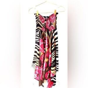 Sakkas animal print bandana halter dress vintage style